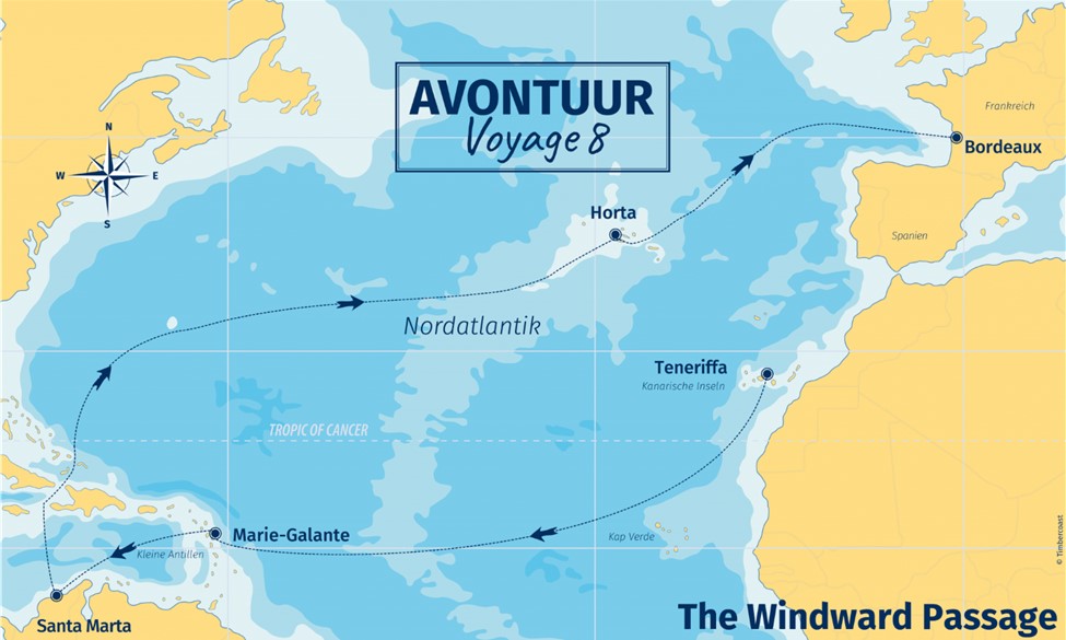 Segelzeitplan Voyage 9